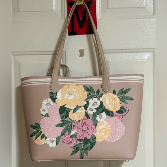 Anne Klein Handbags - Anne Klein Bonded Large Tote with Pouch